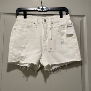 NWT Good American White Jean Shorts 00/24